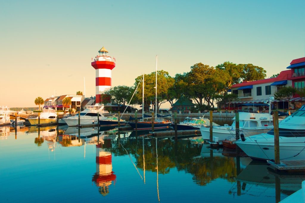 Lighthouse at Harbortown at Sunrise-Hilton Head South Carolina