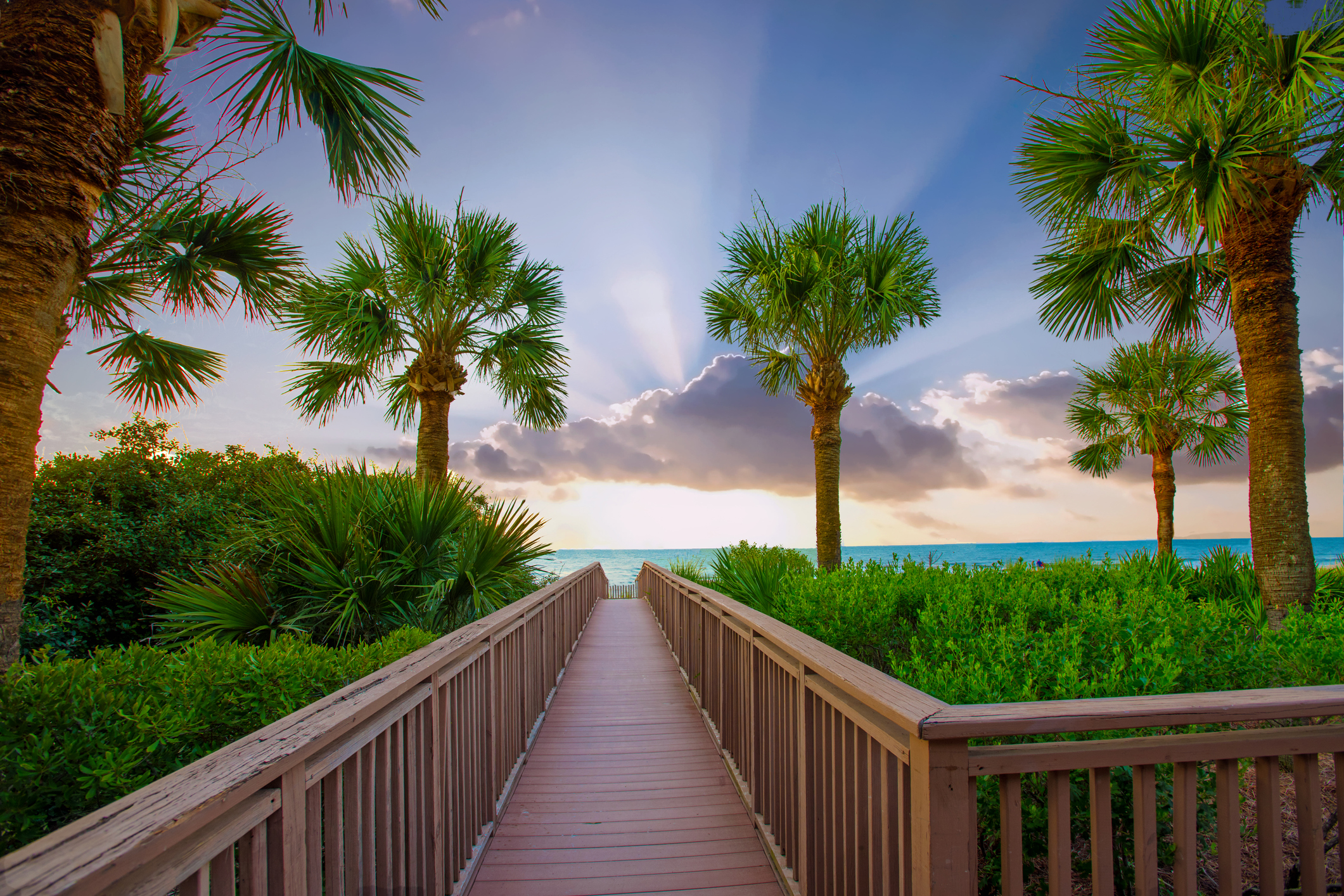 Beach boardwalk-Sunrise- Hilton Head Island-South Carolina